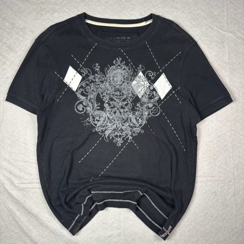 Vintage Black Y2k Graphic T-Shirt – Size XL